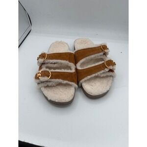 Tory Burch Anatomic Shearling Slides NWOT size 8.5